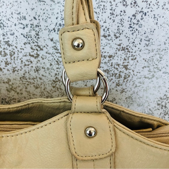 Reflections Bags Reflections Light Beige Faux Leather Twisted